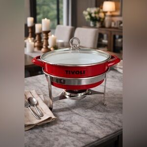Vintage Tivoli Red Chafing Dish – Brand New, Never Used